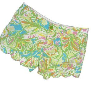 Lilly Pulitzer Buttercup Shorts Elephant Ears Holy Grail Print Size 10 Ladies